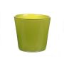 Glass planter ALENA, apple-green, 4.9"/12,5cm, Ø5.2"/13,3cm