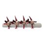 Christmas draught excluder AMENYO with reindeer, grey, 35"x5.9"x5.9"/90x15x15cm