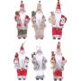 Hanging decoration Father Christmas HALDOR, 6 pieces, gift bag, coloured, 11x8x20cm