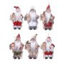 Hanging decoration Father Christmas CHRISTER, 6 pieces, chair, gift bag, colourful, 11x10x15cm