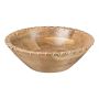 Mango wood bowl MELOBU, with decorative stitching, natural, 3.1"/8cm, Ø10"/25cm