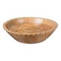 Mango wood bowl MELOBU, with decorative stitching, natural, 3.1"/8cm, Ø12"/30cm