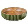 Decorative bowl MARAMA made of mango wood, fluted, green-natural, 3.1"/8cm, Ø12"/30cm