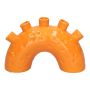 RHIANNON rainbow flower vase with 5 openings, dolomite, orange, 24 x 8.5 x 15.3 cm