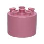 Decorative vase VIVIANNE with 6 openings, dolomite, lilac, 4.1"/10.5cm, Ø4.7"/12cm