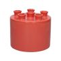 VIVIANNE flower vase with 6 openings, dolomite, salmon, 14.3 cm, Ø17 cm