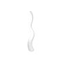 Designer vase WALENTINA in a wavy shape, white, 5ft/158cm, Ø8"/20cm
