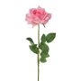 Plastic flower Rose DUNKO, pink, 28"/70cm