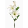 Artificial tiger lily KRAWEL, Eco Collection, white and green, 85cm, Ø21cm