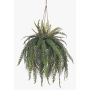 Artificial lady fern MAXROL, root ball, roots, hanging, green, 35"/90cm