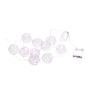 EMANUELLE wire ball fairy lights, silver, 20 LEDs, battery-powered, 133cm, Ø5cm