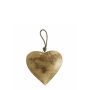 DORANA metal heart pendant, hanging cord, gold, Ø13cm