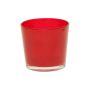 Maxi tea light glass ALENA, wine red, 3.5"/9cm, Ø4"/10cm