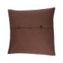 Couch cushion TALINA, with buttons, brown, 20"x20"/50x50cm