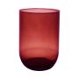 Glass table vase MARISA, red-transparent, 8"/20 cm, Ø 5.5"/14 cm