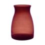 Glass flower vase MAISIE, red-transparent, 8"/20 cm, Ø 5.5"/14 cm