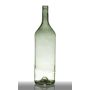 Glass bottle FERGUS, green-transparent, 21"/53,5 cm, Ø 5.7"/14,5 cm