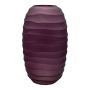 Glass vase FEDERICA, wave design, violet, 12"/30 cm, Ø 6.7"/17 cm