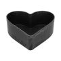 Heart-shaped bowl HAVIN made of plastic, black, 10"x9"x3"/26x24x7,5cm