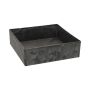Square tray ANDREJA made of plastic, black, 8"x8"x2.4"/20x20x6cm