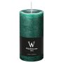 Block candle AURORA, sea green, 4.7"/12cm, Ø2.3"/5.8cm, 42 hours - Made in Germany