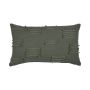Decorative cushion ANISHA, grass green, with ruffles, 20"x12"/50x30cm