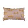 Decorative cushion ANISHA, cream-yellow, with ruffles, 20"x12"/50x30cm