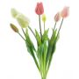 False tulip bouquet LONA, cream-pink-fuchsia, 18"/45cm, Ø8"/20cm