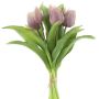False tulip bouquet LONA, light purple, 12"/30cm, Ø8"/20cm