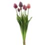 False tulip bouquet LONA, pink-mauve, 18"/45cm, Ø8"/20cm