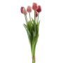 False tulip bouquet LONA, pink-fuchsia-cream, 18"/45cm, Ø8"/20cm