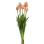 False tulip bouquet LONA, peach-orange, 18"/45cm, Ø8"/20cm