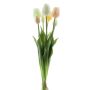 False tulip bouquet LONA, yellow-cream-green, 18"/45cm, Ø8"/20cm