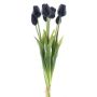False tulip bouquet LONA, black, 18"/45cm, Ø8"/20cm
