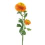 Artificial ranunculus PROTO, orange-yellow, 26"/65cm