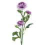 Artificial ranunculus PROTO, purple-white, 26"/65cm