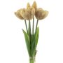 Artificial tulip bunch LANEA, champagne, 12"/30cm, Ø6"/15cm