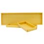 Rectangular wooden tray MELIKE, gold-yellow, 60x18x2,5cm