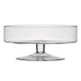Glass bowl CORIE EARTH on stand, clear, 5"/13cm, Ø11"/29cm