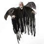 Halloween decorative figure: Skeleton ghost ALFIE with bat wings, LEDs, 85cm