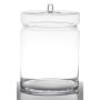 Storage jar MILLIE with lid, cylinder/round, clear, 8"/21cm, Ø7"/19cm