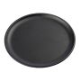 EMMELINE round metal candle coaster, black, Ø10cm