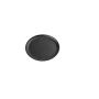 EMMELINE round metal candle coaster, black, Ø12cm
