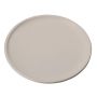 EMMELINE round metal candle coaster, mud, Ø12cm