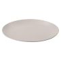 EMMELINE oval metal candle coaster, mud, 12x9cm