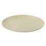 EMMELINE oval metal candle coaster, ivory, 17x10cm