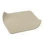 EMMELINE rectangular metal candle coaster, ivory, 12 x 9 cm