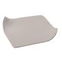 EMMELINE rectangular metal candle coaster, mud, 12 x 9 cm