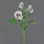 Artificial branch Pansy SIANIE, white, 14"/35cm, Ø1.6"-2.4"/4-6cm