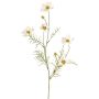 Artificial marigold branch PONGAU, white, 70cm, Ø5–7cm